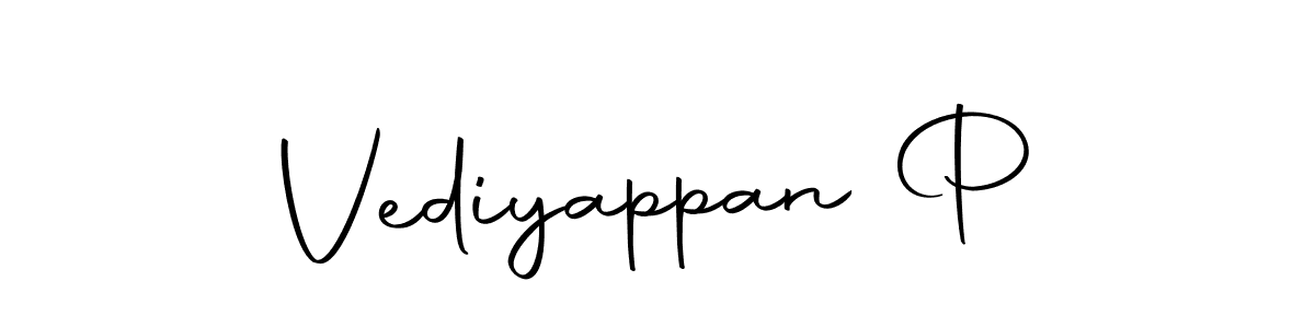 You can use this online signature creator to create a handwritten signature for the name Vediyappan P. This is the best online autograph maker. Vediyappan P signature style 10 images and pictures png